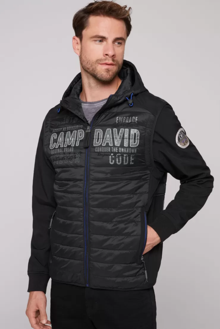 CAMP DAVID & SOCCX 2-in-1  Softshelljacke mit abtrennbaren Ärmeln / black Clearance