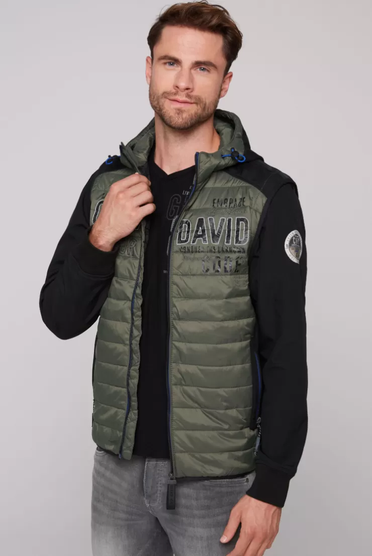 CAMP DAVID & SOCCX 2-in-1  Softshelljacke mit abtrennbaren Ärmeln forest khaki / black Flash Sale