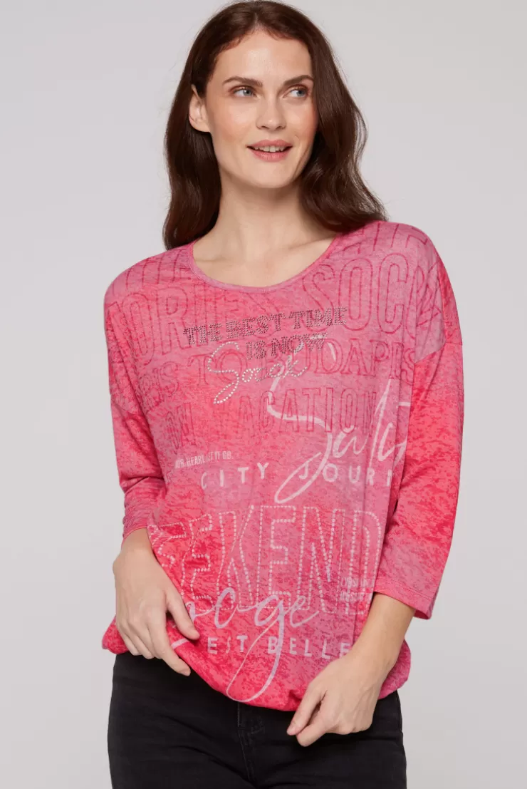 CAMP DAVID & SOCCX Ausbrenner-Shirt mit Artwork pinky red pinkyred Fashion