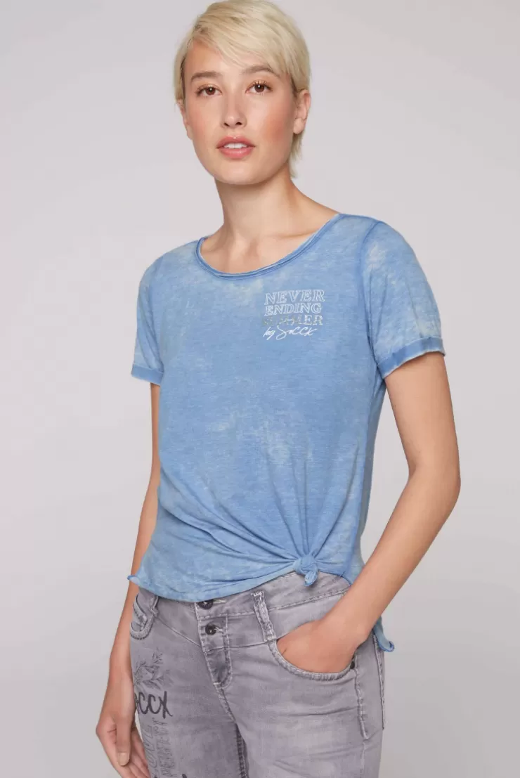 CAMP DAVID & SOCCX Ausbrenner-T-Shirt mit Rücken-Print airy blue airyblue Shop