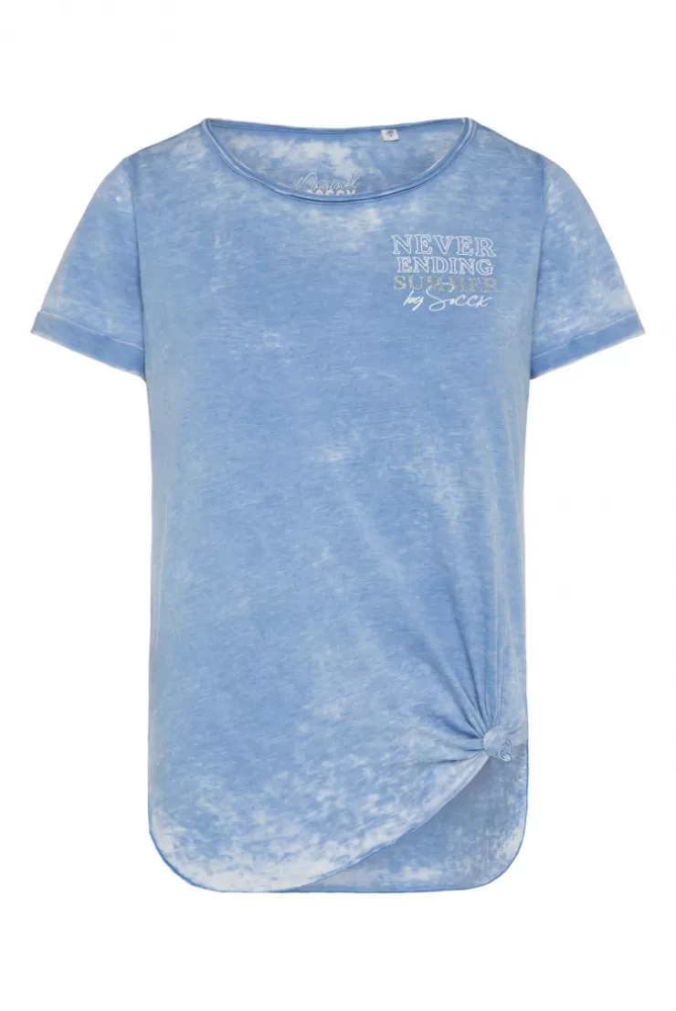 CAMP DAVID & SOCCX Ausbrenner-T-Shirt mit Rücken-Print airy blue airyblue Shop