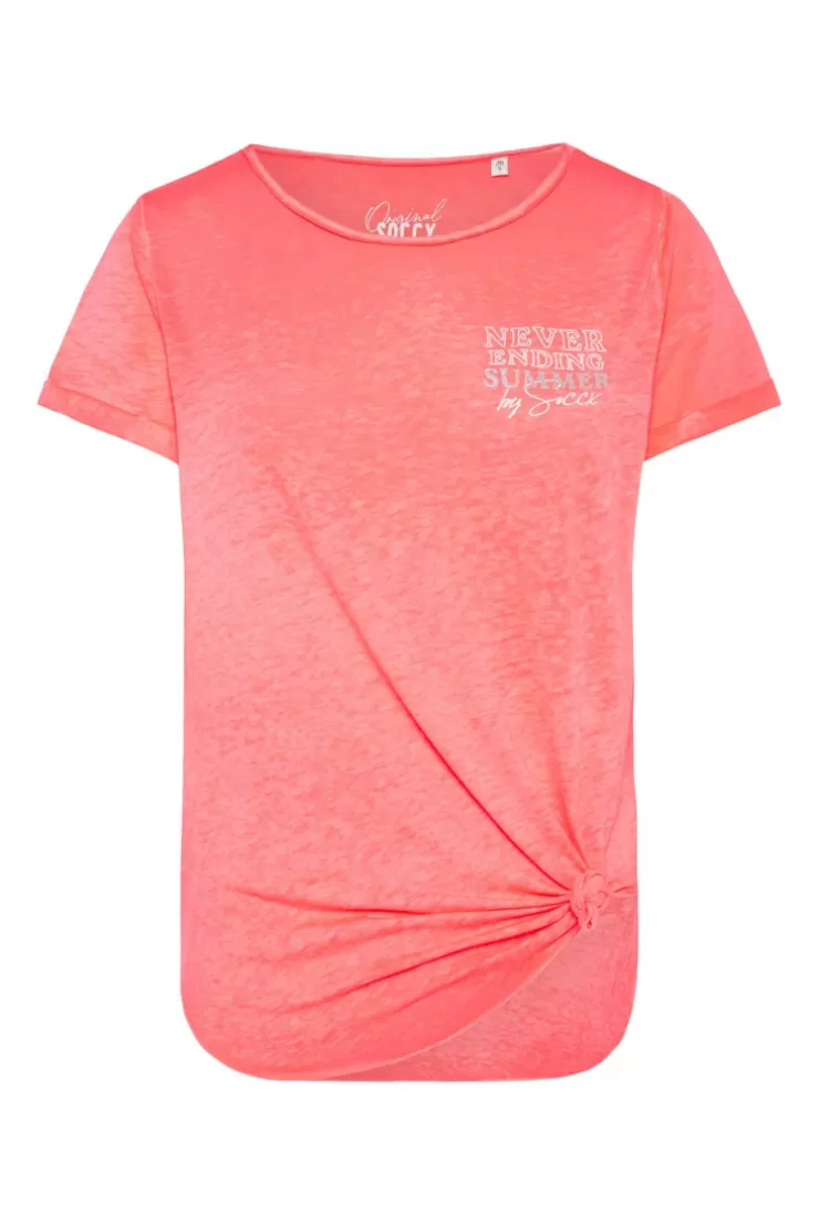 CAMP DAVID & SOCCX Ausbrenner-T-Shirt mit Rücken-Print neon pink neonpink Best Sale