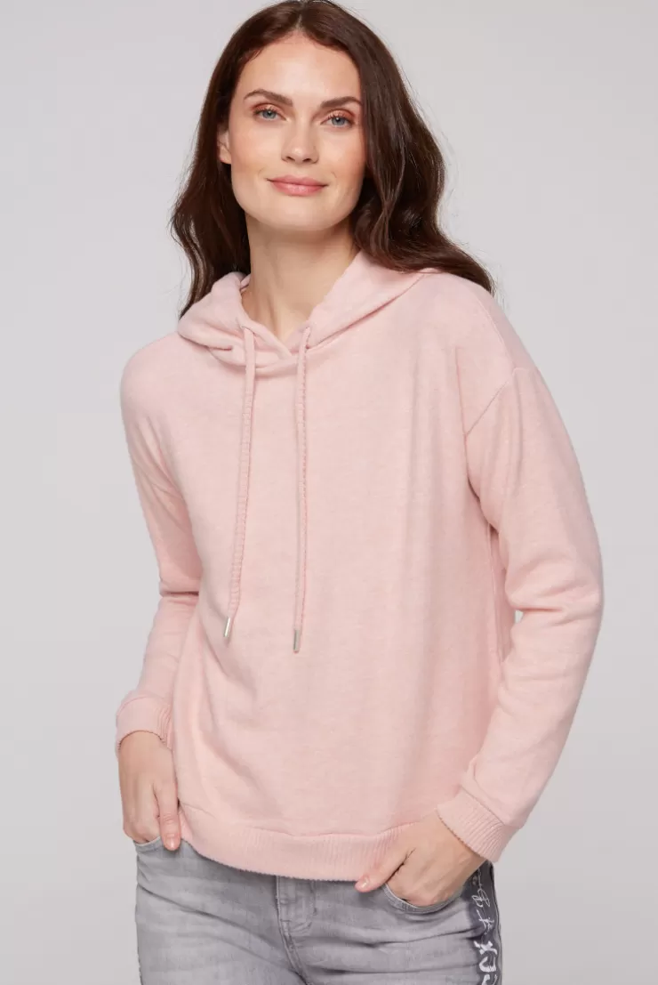 CAMP DAVID & SOCCX Basic Hoodie aus Flauschstrick rose blush roseblush Flash Sale