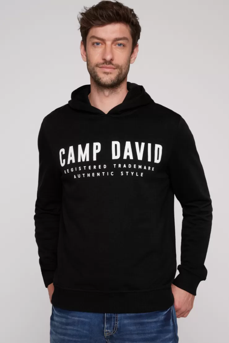 CAMP DAVID & SOCCX Basic Hoodie mit Logo Print black Outlet