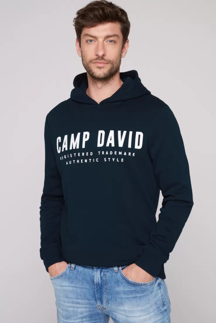 CAMP DAVID & SOCCX Basic Hoodie mit Logo Print blue navy bluenavy Sale