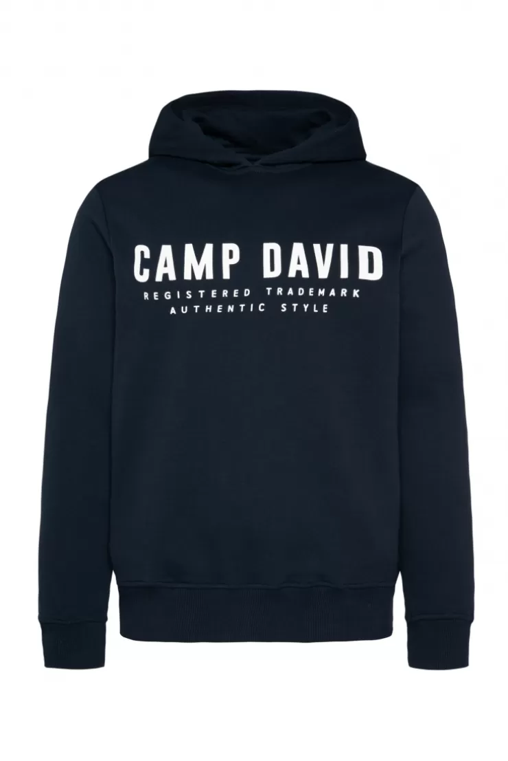 CAMP DAVID & SOCCX Basic Hoodie mit Logo Print blue navy bluenavy Sale