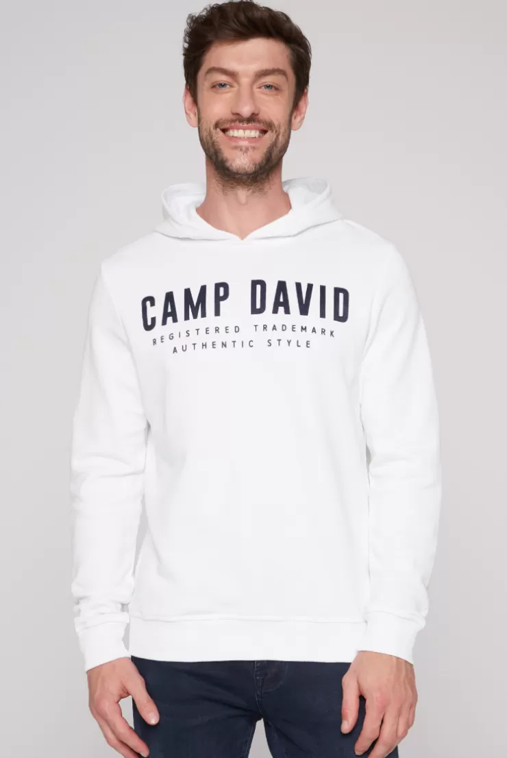 CAMP DAVID & SOCCX Basic Hoodie mit Logo Print opticwhite Shop