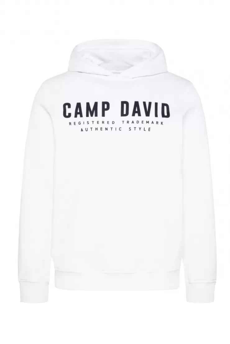 CAMP DAVID & SOCCX Basic Hoodie mit Logo Print opticwhite Shop