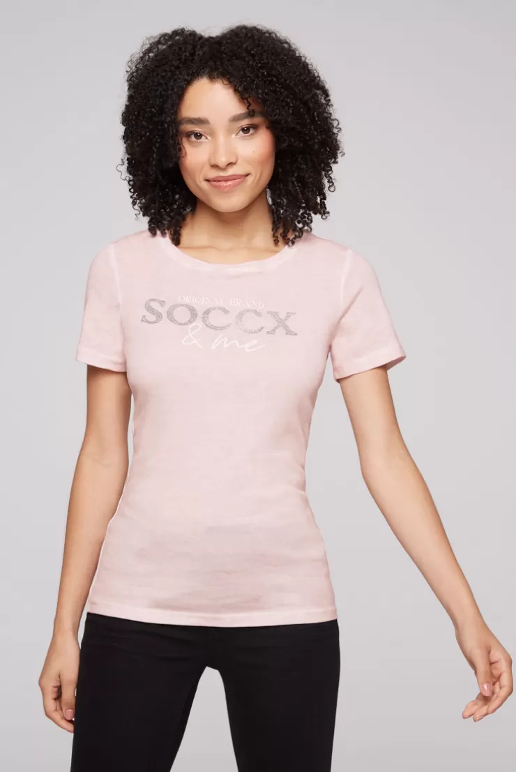 CAMP DAVID & SOCCX Basic Logo T-Shirt Oil Dyed rose blush roseblush Clearance