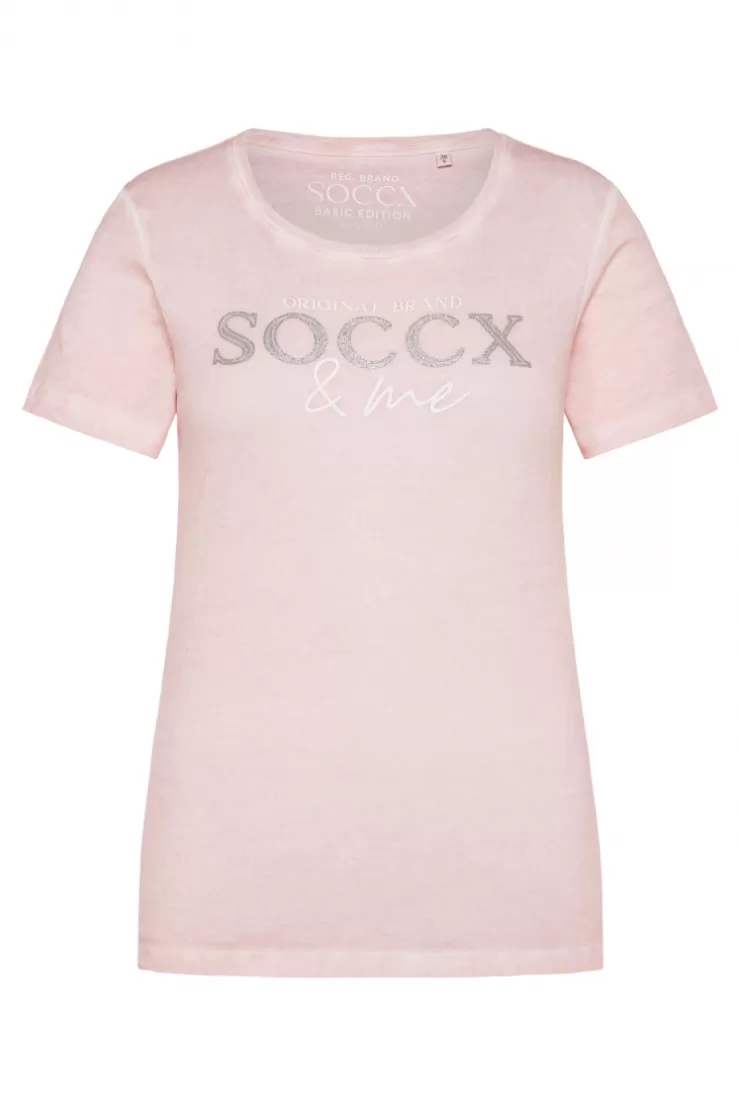 CAMP DAVID & SOCCX Basic Logo T-Shirt Oil Dyed rose blush roseblush Clearance