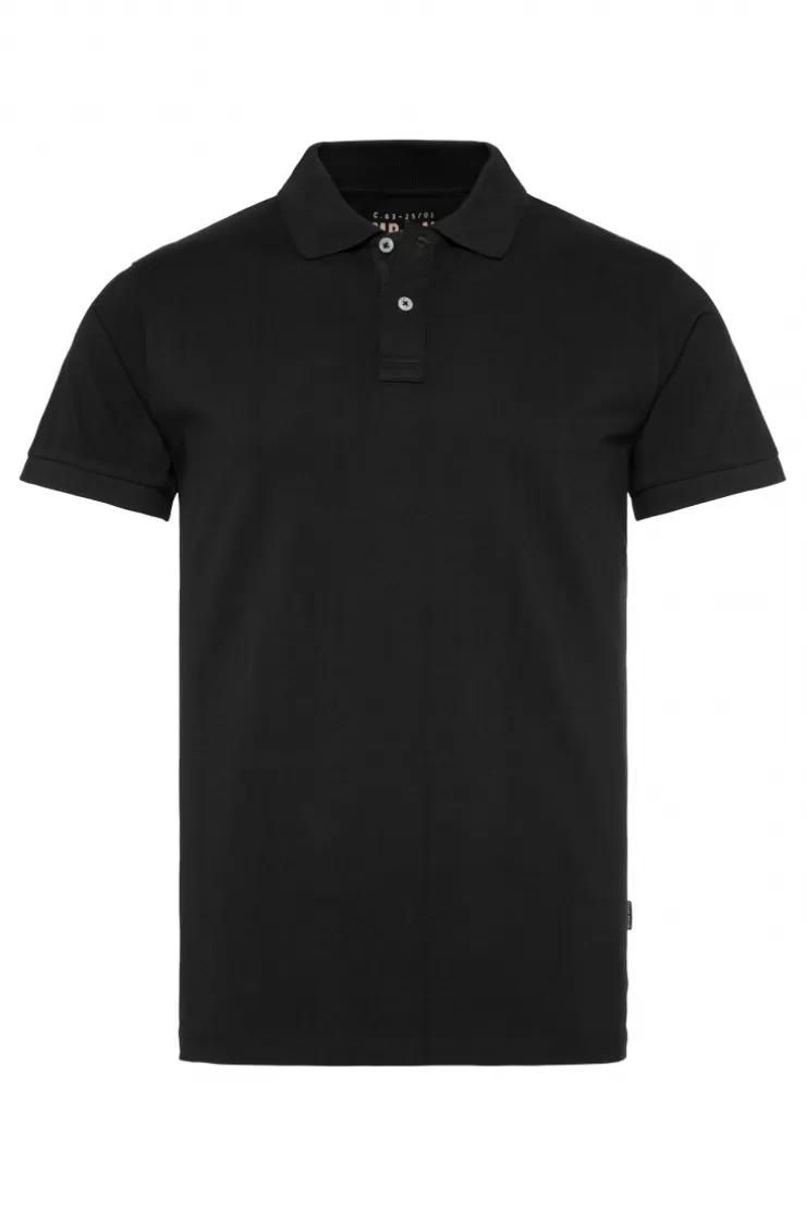 CAMP DAVID & SOCCX Basic Pikee-Polo mit Trikotkragen black Clearance