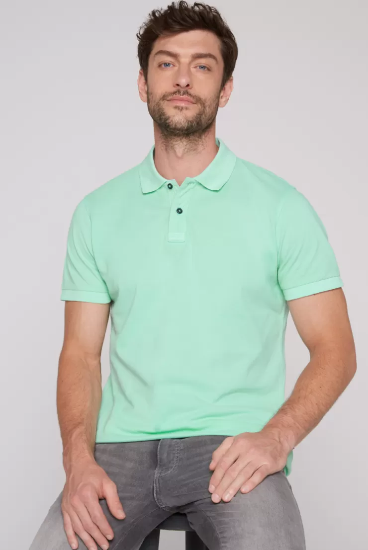 CAMP DAVID & SOCCX Basic Pikee-Polo mit Trikotkragen sun aqua sunaqua Sale