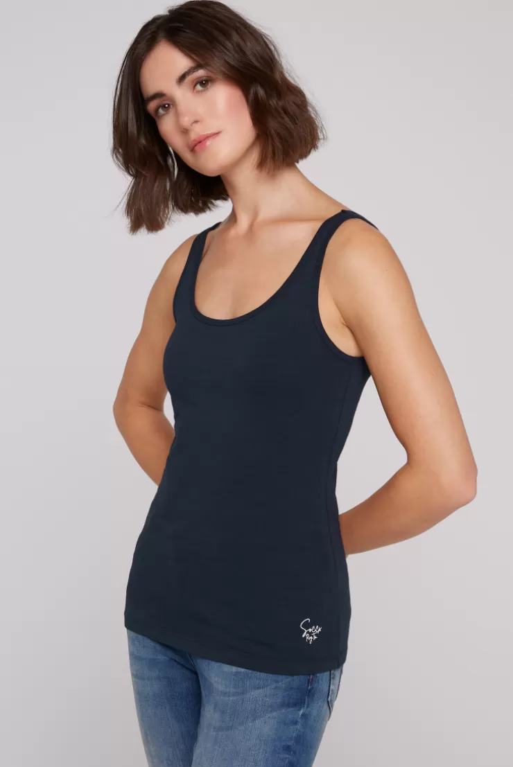 CAMP DAVID & SOCCX Basic  Top mit  Mini Logo Print blue navy bluenavy Sale