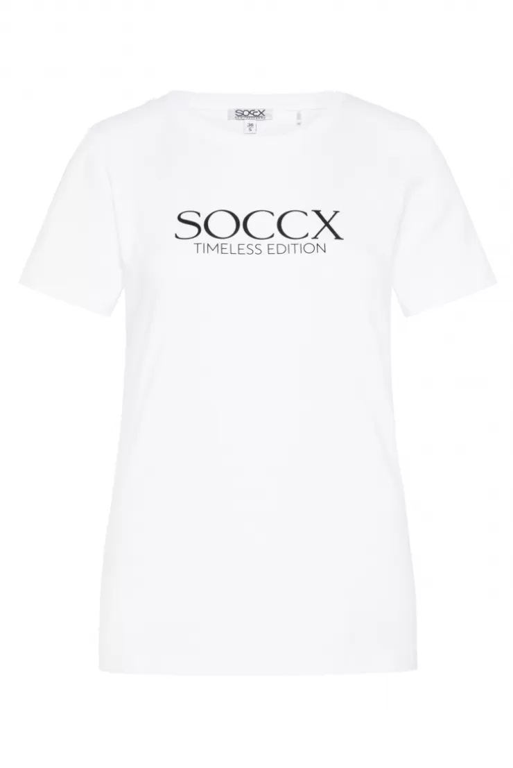 CAMP DAVID & SOCCX Basic T-Shirt mit Logo Print opticwhite Cheap