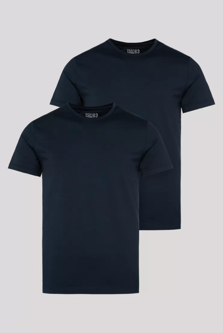 CAMP DAVID & SOCCX Basic T-Shirt mit Rundhalsausschnitt, Doppelpack blue navy / blue navy bluenavy Best Sale