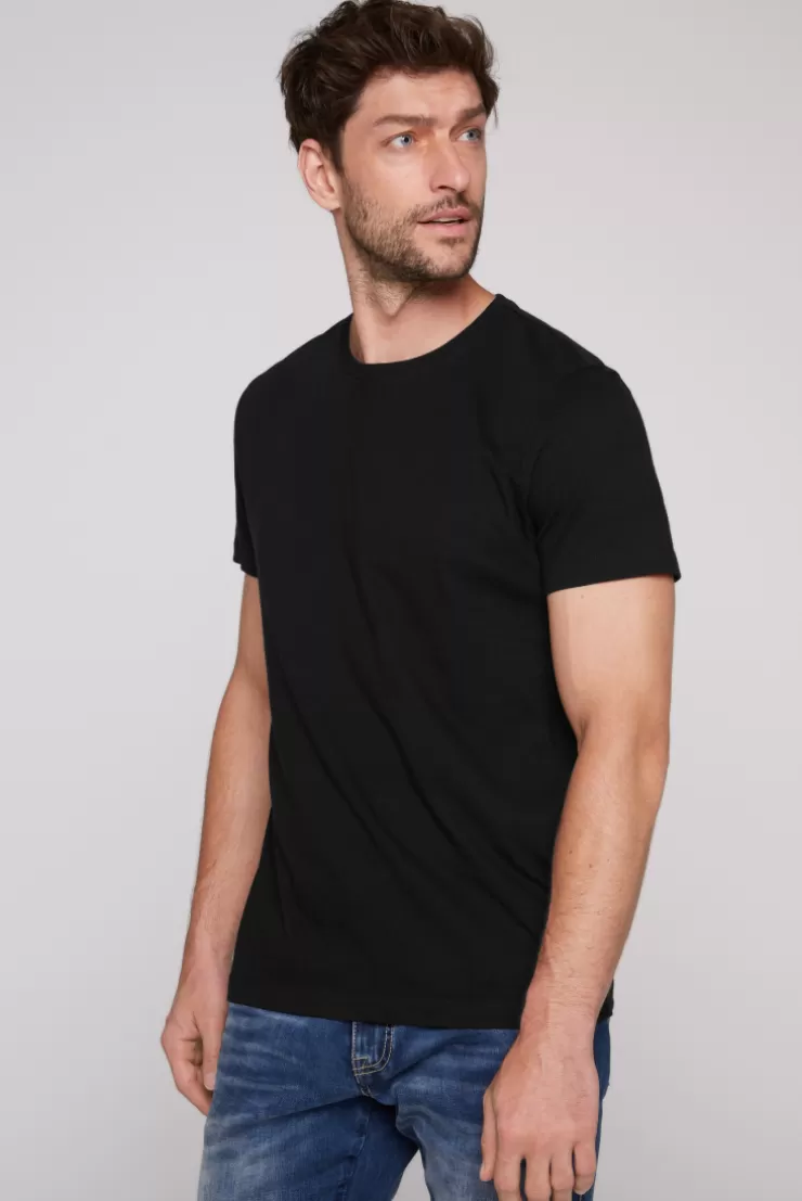 CAMP DAVID & SOCCX Basic T-Shirt  Rundhals 2er-Pack black Cheap