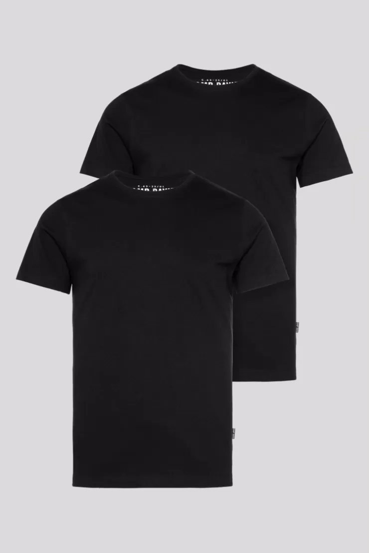 CAMP DAVID & SOCCX Basic T-Shirt  Rundhals 2er-Pack black Cheap