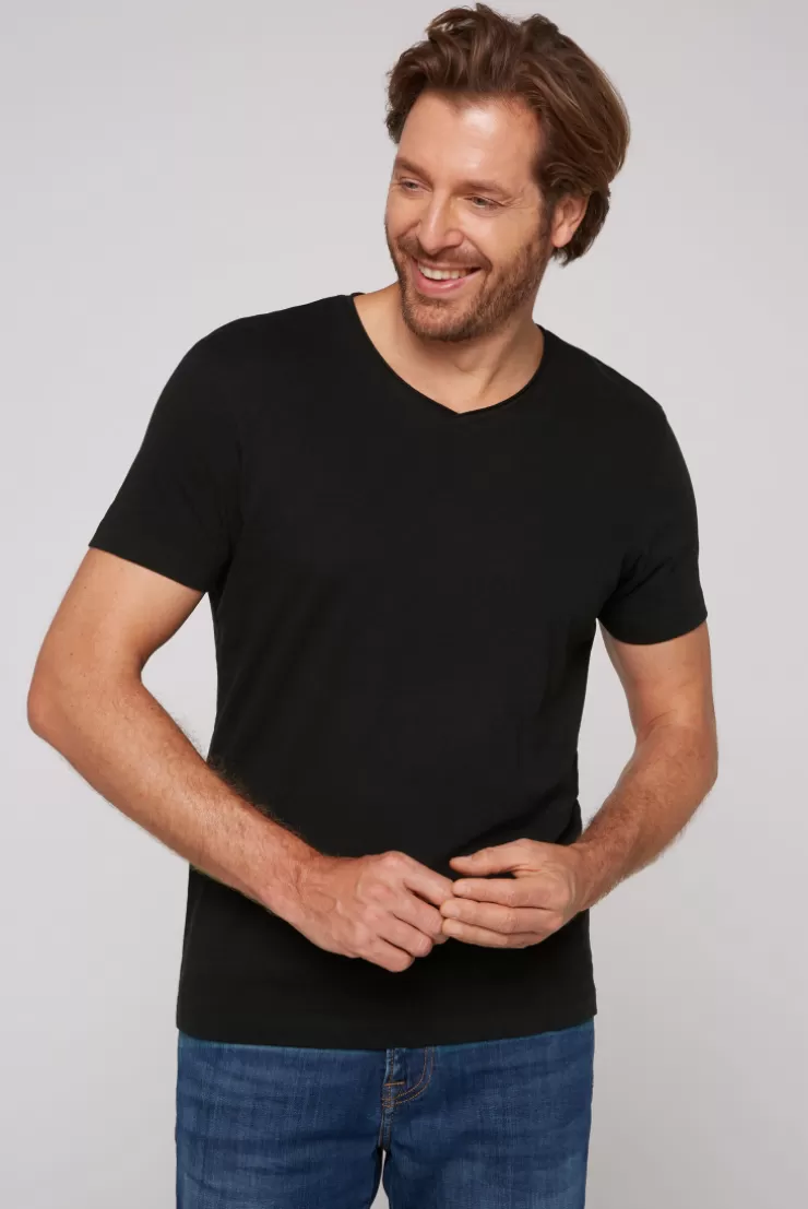 CAMP DAVID & SOCCX Basic T-Shirt V-Neck 2er-Pack black Online