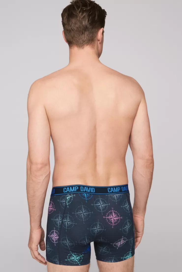 CAMP DAVID & SOCCX Boxershorts mit All Over Print, 2er-Pack blue navy / sun aqua Cheap
