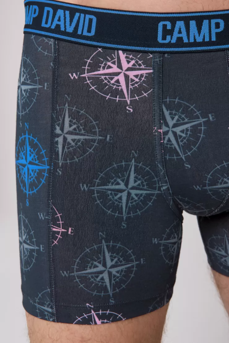 CAMP DAVID & SOCCX Boxershorts mit All Over Print, 2er-Pack blue navy / sun aqua Cheap