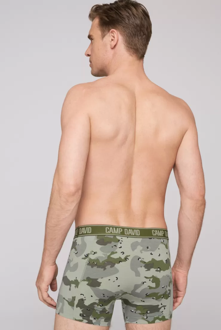 CAMP DAVID & SOCCX Boxershorts mit All Over Print, 2er-Pack desert / light khaki Fashion