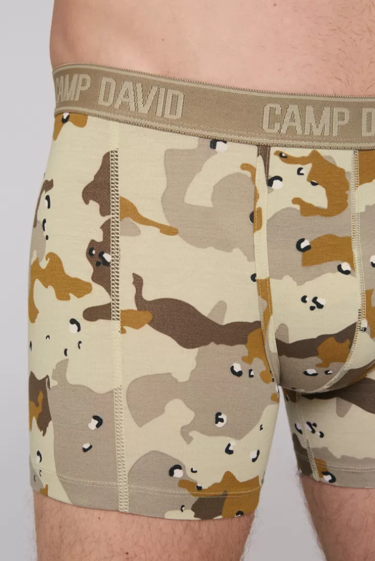 CAMP DAVID & SOCCX Boxershorts mit All Over Print, 2er-Pack desert / light khaki Fashion