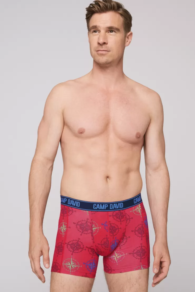 CAMP DAVID & SOCCX Boxershorts mit All Over Print, 2er-Pack electric blue / red Cheap