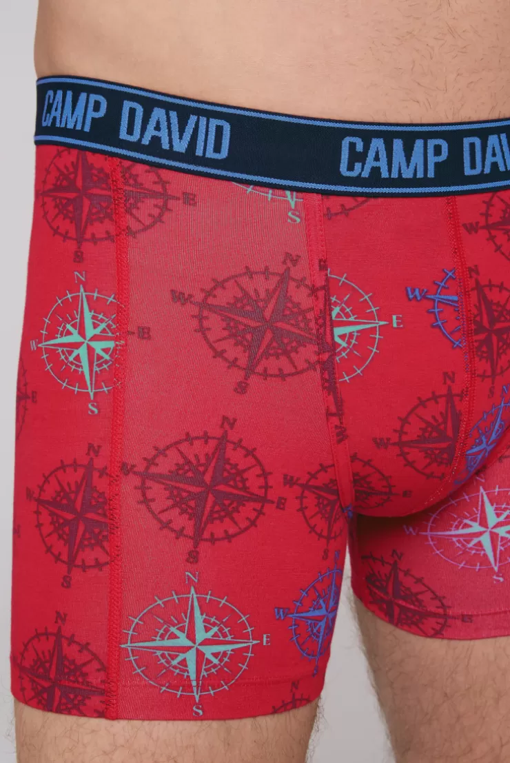 CAMP DAVID & SOCCX Boxershorts mit All Over Print, 2er-Pack electric blue / red Cheap