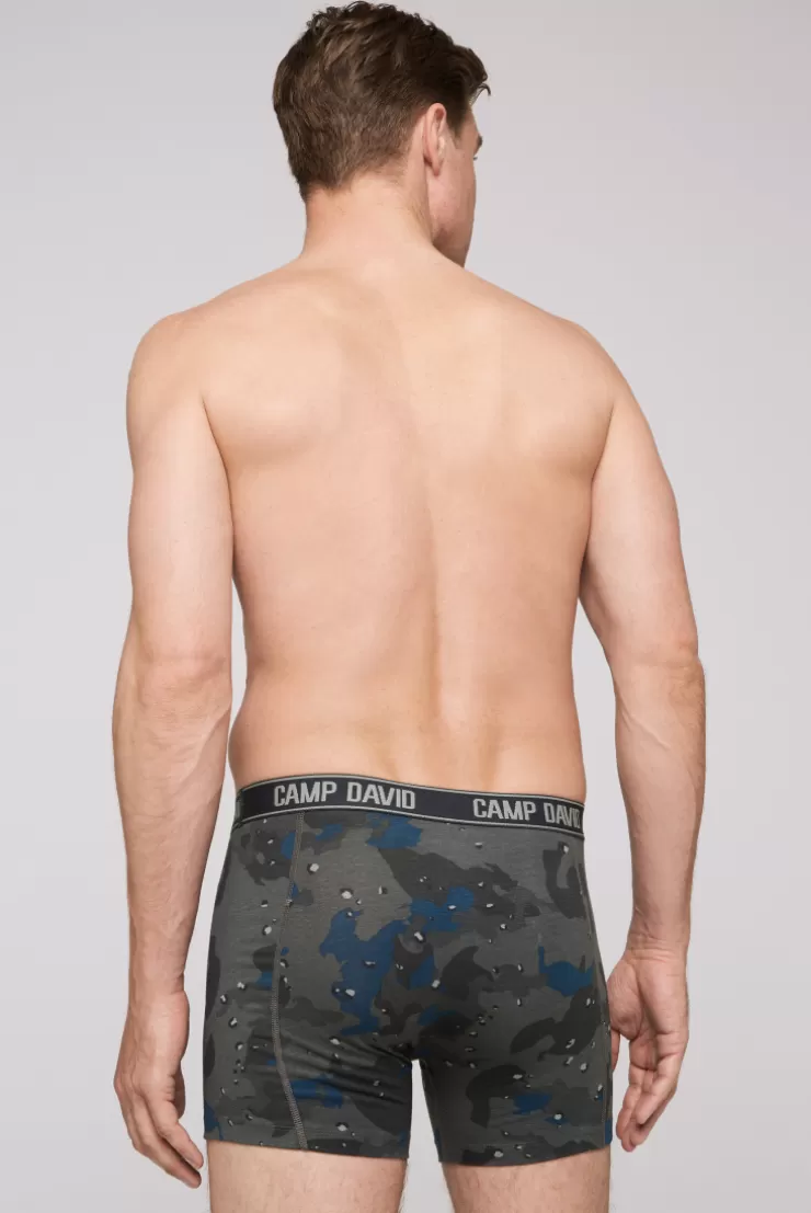 CAMP DAVID & SOCCX Boxershorts mit All Over Print, 2er-Pack light blue / anthra Sale