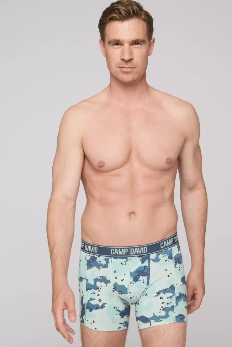 CAMP DAVID & SOCCX Boxershorts mit All Over Print, 2er-Pack light blue / anthra Sale