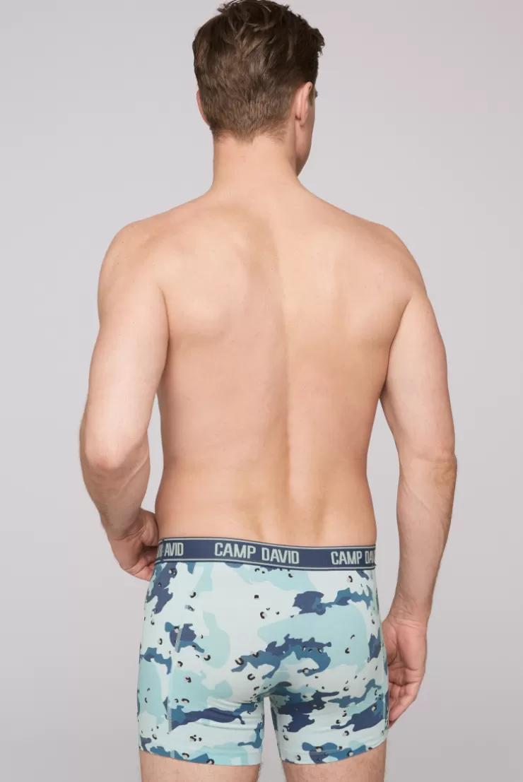 CAMP DAVID & SOCCX Boxershorts mit All Over Print, 2er-Pack light blue / anthra Sale