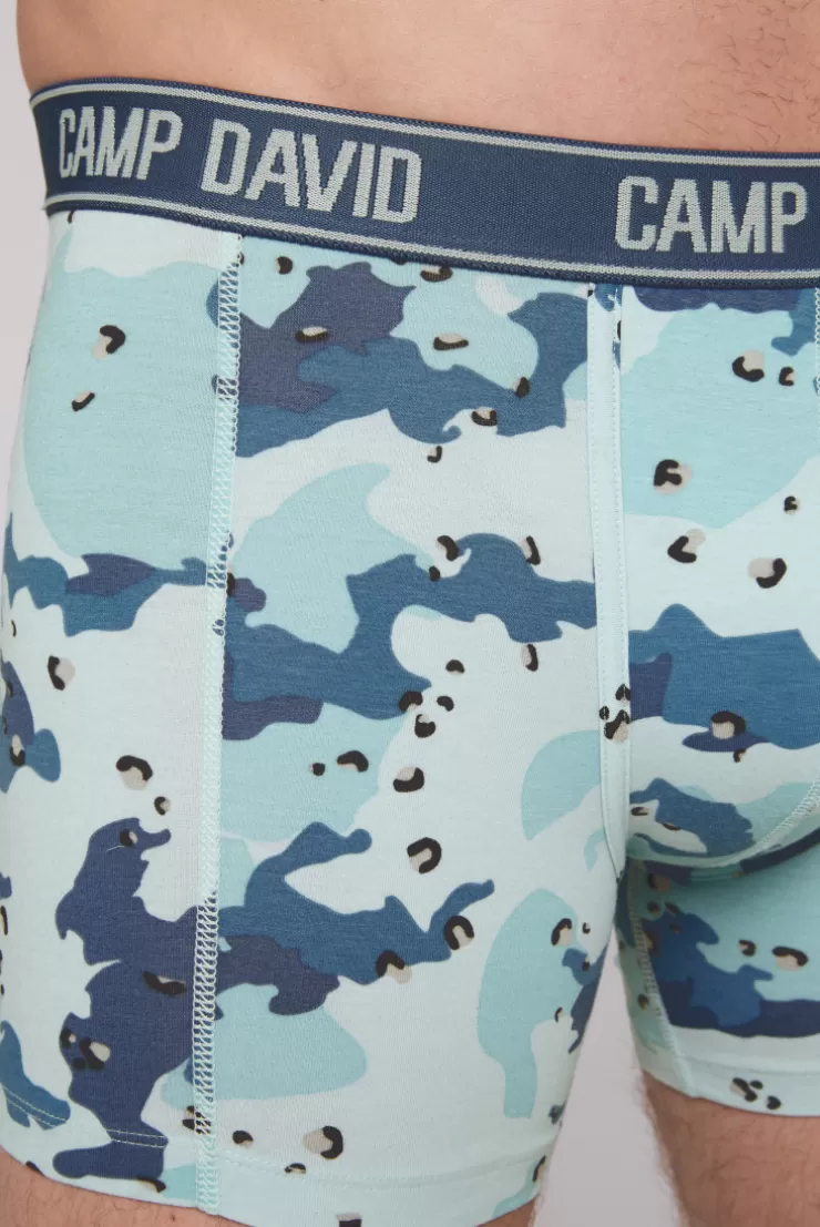 CAMP DAVID & SOCCX Boxershorts mit All Over Print, 2er-Pack light blue / anthra Sale