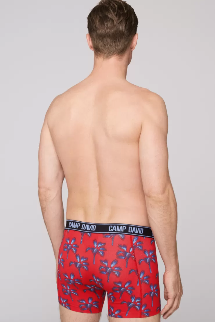 CAMP DAVID & SOCCX Boxershorts mit All Over Print, 2er-Pack surf grey / red Best Sale