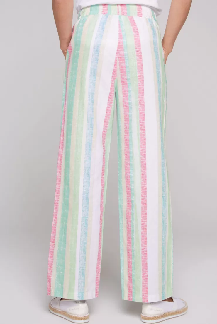 CAMP DAVID & SOCCX Bunt gestreifte Leinenhose multi color multicolor Sale