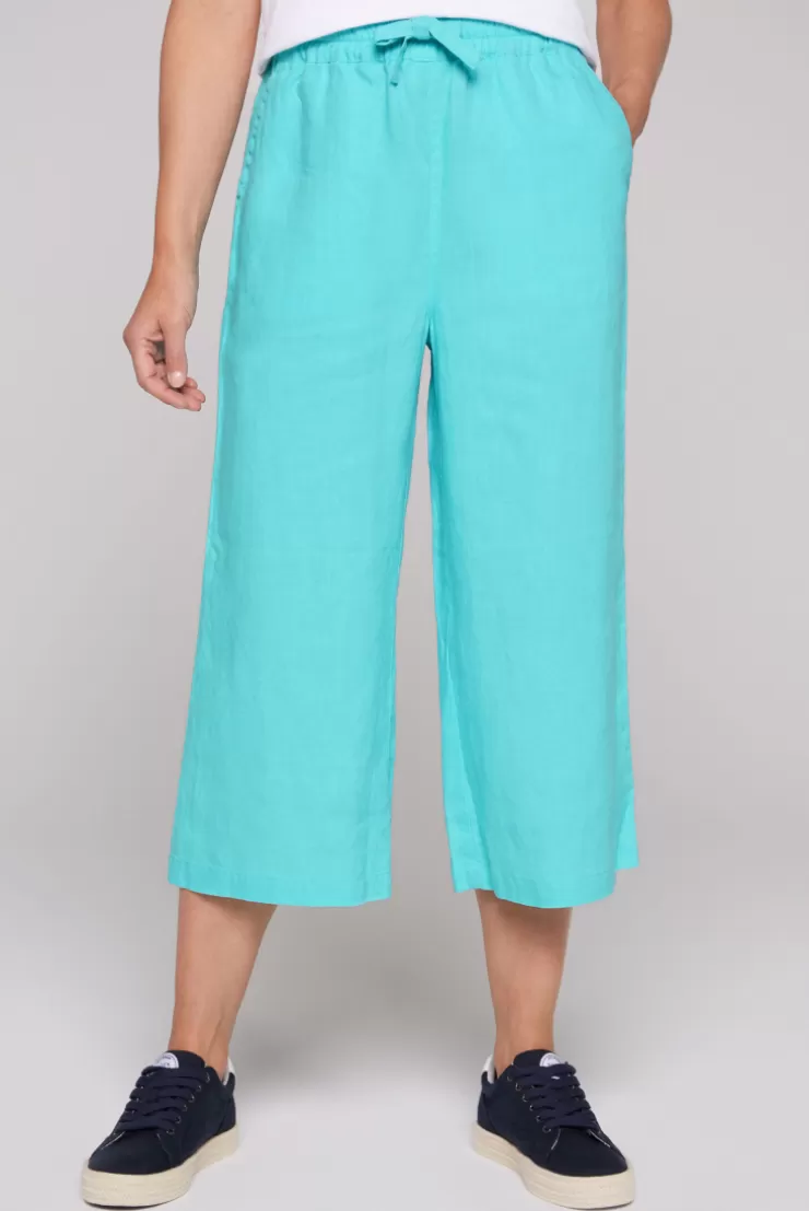 CAMP DAVID & SOCCX Culotte aus Leinen mit Elastikbund lagoon blue lagoonblue Outlet