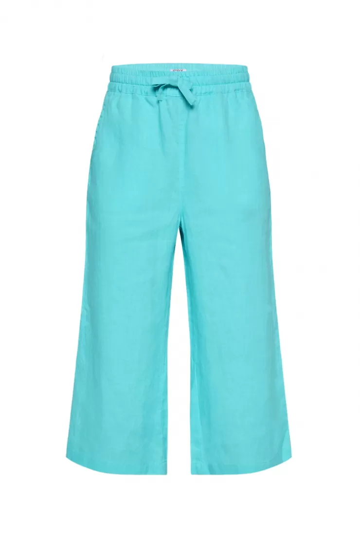 CAMP DAVID & SOCCX Culotte aus Leinen mit Elastikbund lagoon blue lagoonblue Outlet