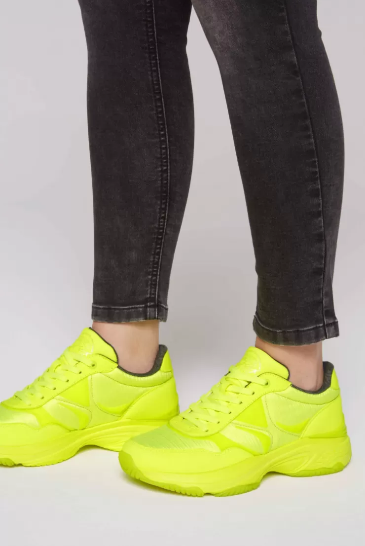 CAMP DAVID & SOCCX Fashion Sneaker im tonigen Materialmix neon lime neonlime Clearance