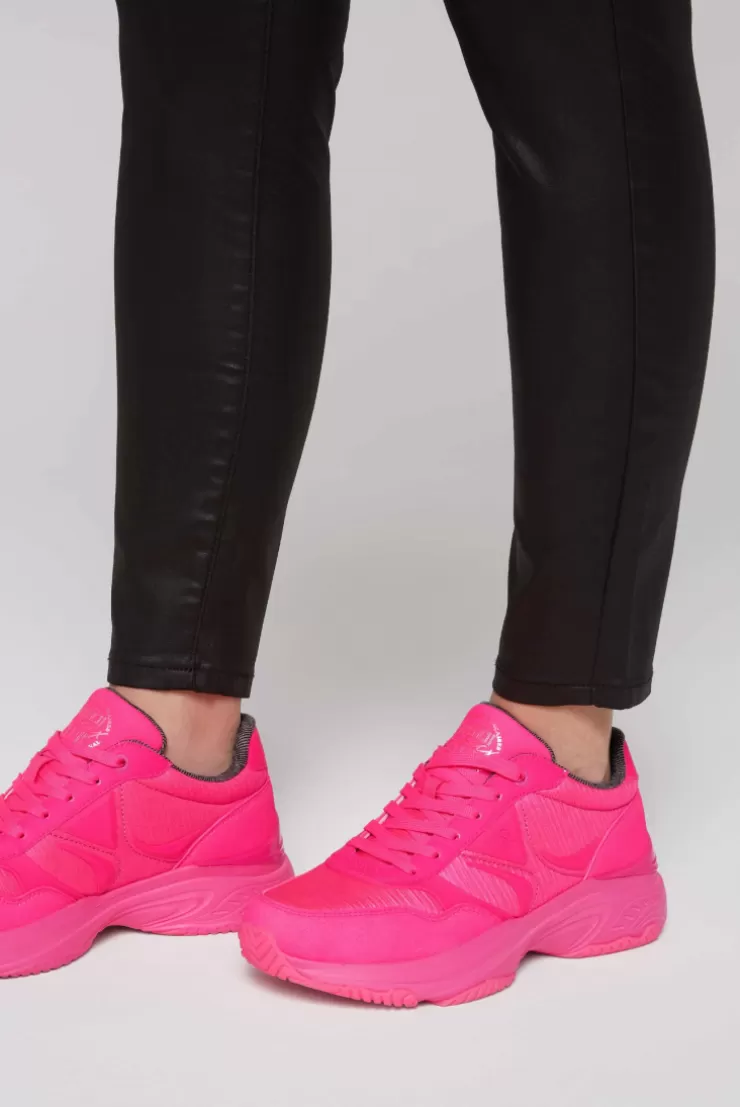 CAMP DAVID & SOCCX Fashion Sneaker im tonigen Materialmix neon pink neonpink Shop