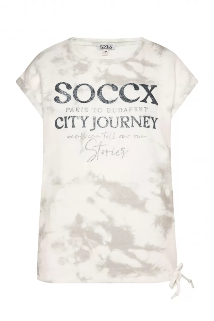 CAMP DAVID & SOCCX Flauschstrick-Shirt mit Glitter Logo ivory Fashion