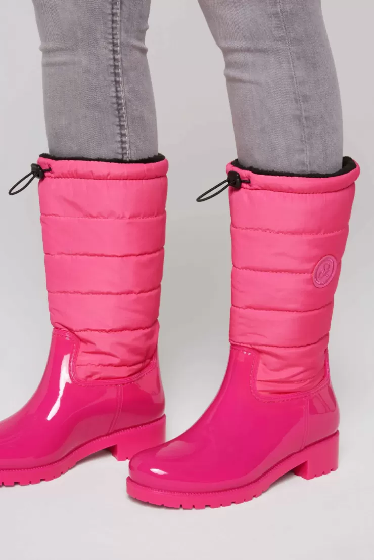 CAMP DAVID & SOCCX Gefütteter Gummistiefel mit Steppschaft neon pink neonpink Store