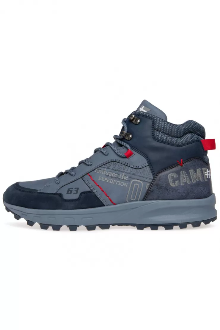 CAMP DAVID & SOCCX High Top Hiking Sneaker mit Logo Artworks nordic blue nordicblue Discount