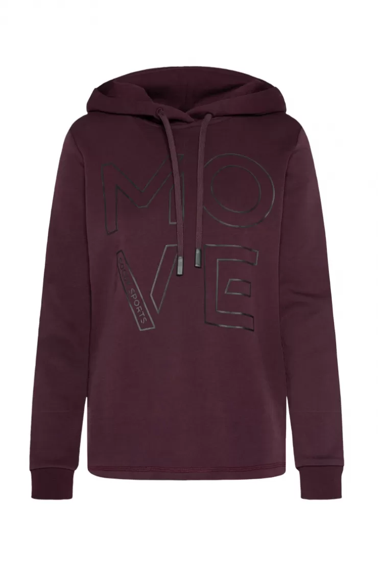 CAMP DAVID & SOCCX Hoodie aus Interlock mit Artwork und Tapes deep plum deepplum Online