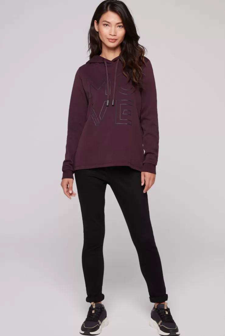 CAMP DAVID & SOCCX Hoodie aus Interlock mit Artwork und Tapes deep plum deepplum Best Sale