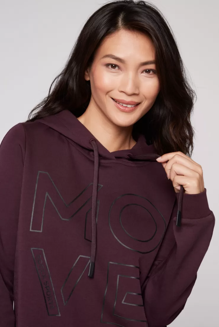 CAMP DAVID & SOCCX Hoodie aus Interlock mit Artwork und Tapes deep plum deepplum Best Sale