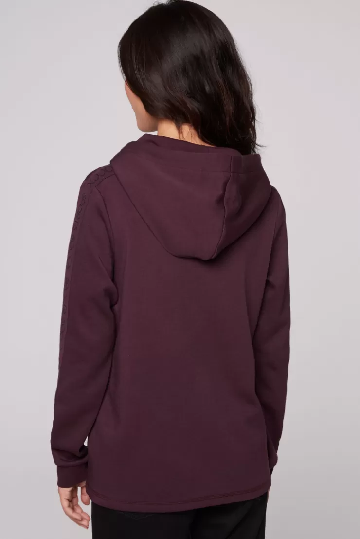 CAMP DAVID & SOCCX Hoodie aus Interlock mit Artwork und Tapes deep plum deepplum Best Sale