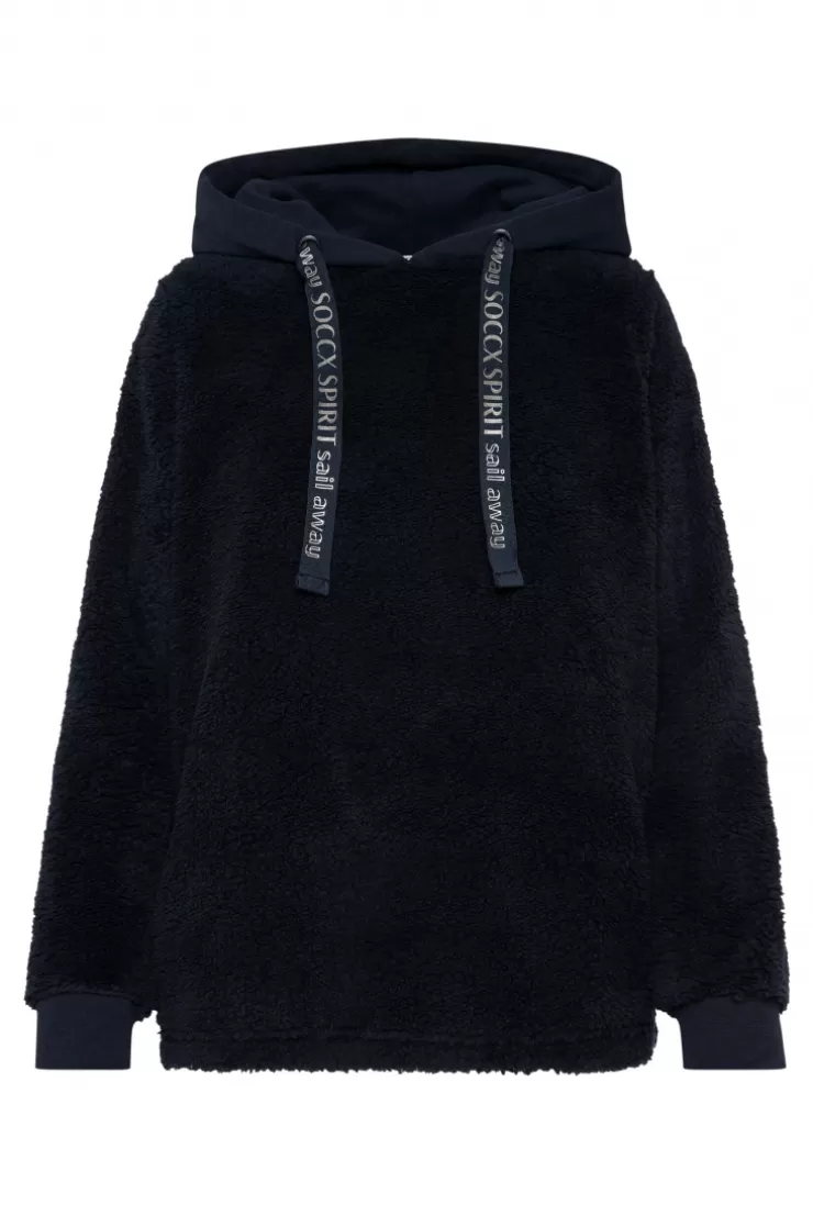 CAMP DAVID & SOCCX Hoodie aus Teddyplüsch mit Sweatkapuze blue navy bluenavy Sale