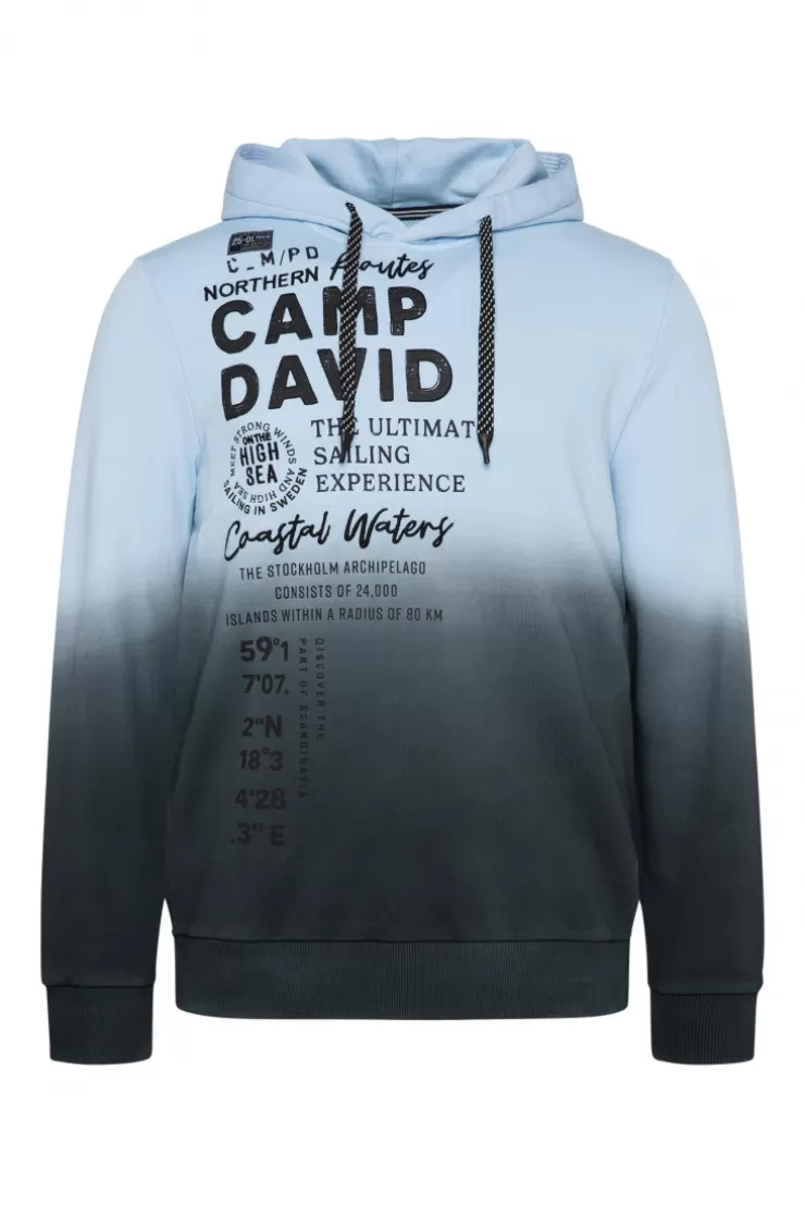 CAMP DAVID & SOCCX Hoodie Dip Dye mit Artworks black Hot