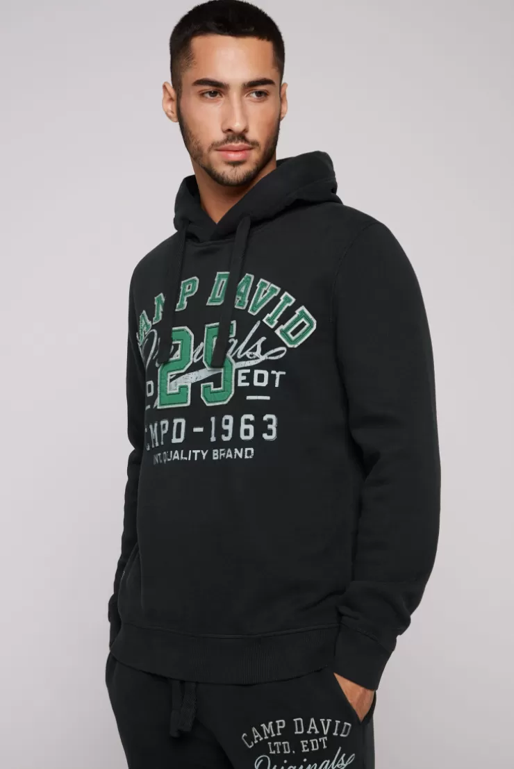 CAMP DAVID & SOCCX Hoodie mit Artwork im Retro-Style black Best Sale