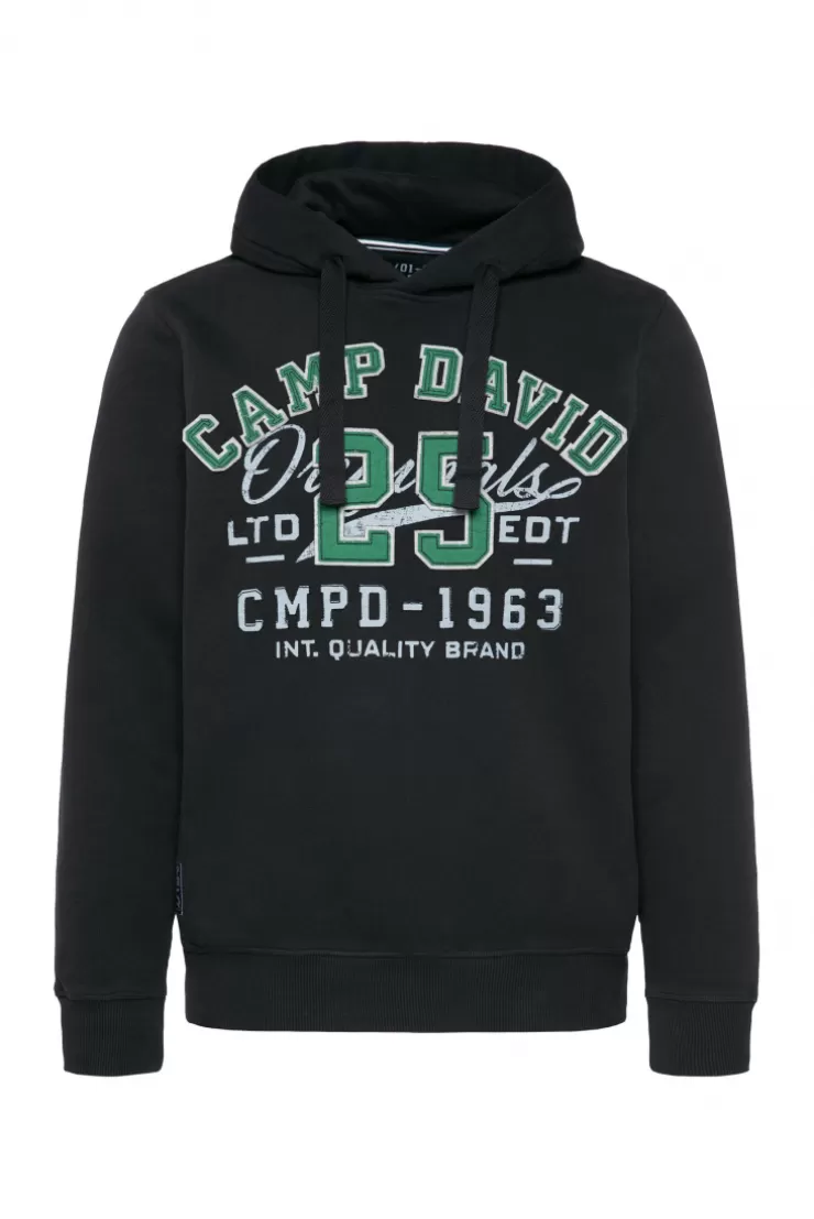 CAMP DAVID & SOCCX Hoodie mit Artwork im Retro-Style black Best Sale