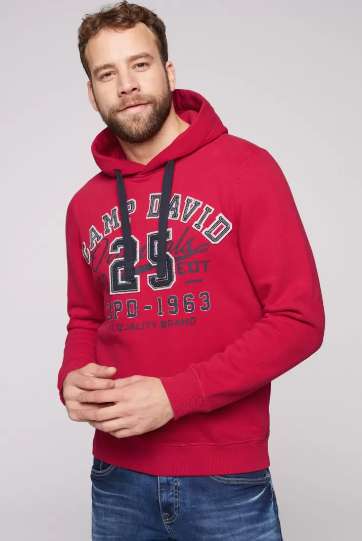 CAMP DAVID & SOCCX Hoodie mit Artwork im Retro-Style royal red royalred Outlet